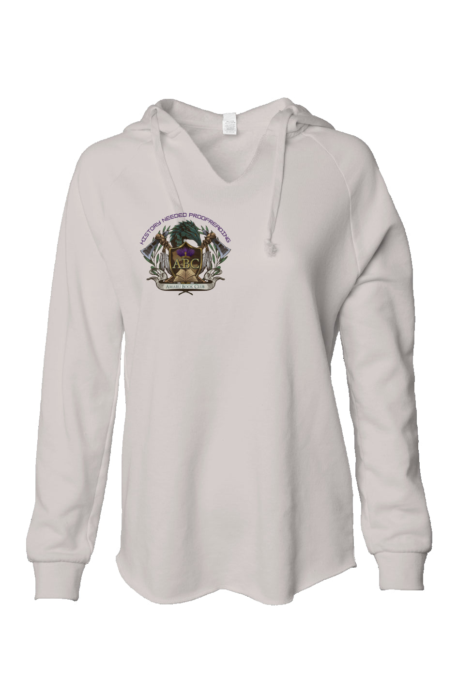 Womens Lightweight Wash Hooded Sweatshirt