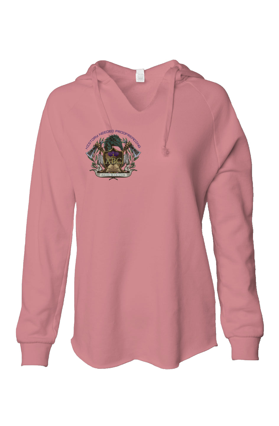 Womens Lightweight Wash Hooded Sweatshirt