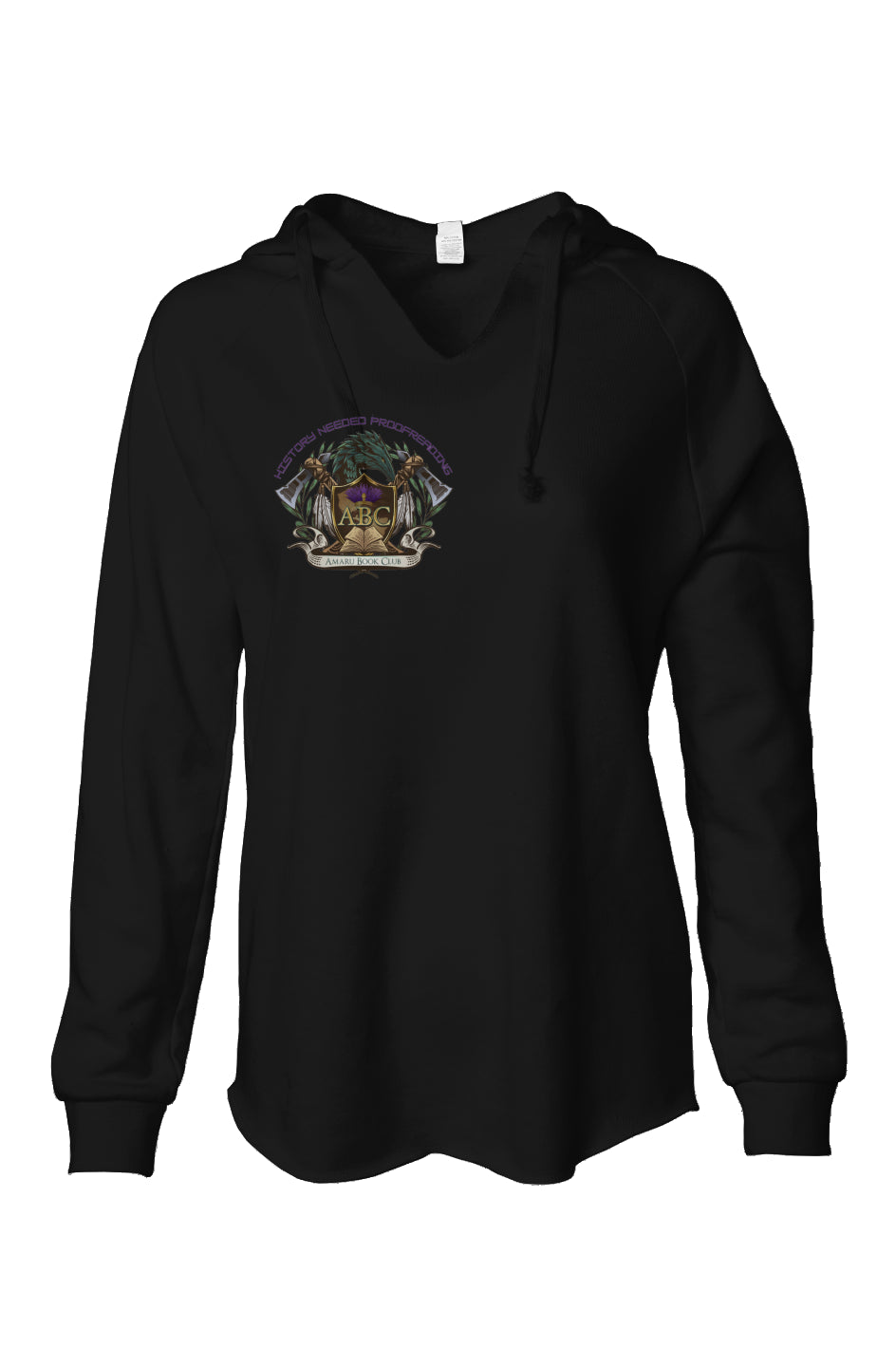Womens Lightweight Wash Hooded Sweatshirt
