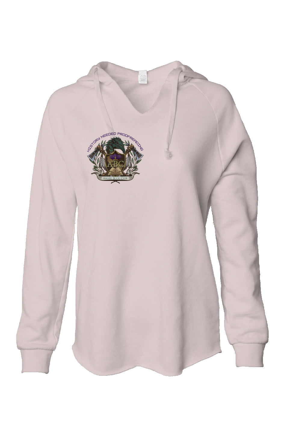Womens Lightweight Wash Hooded Sweatshirt