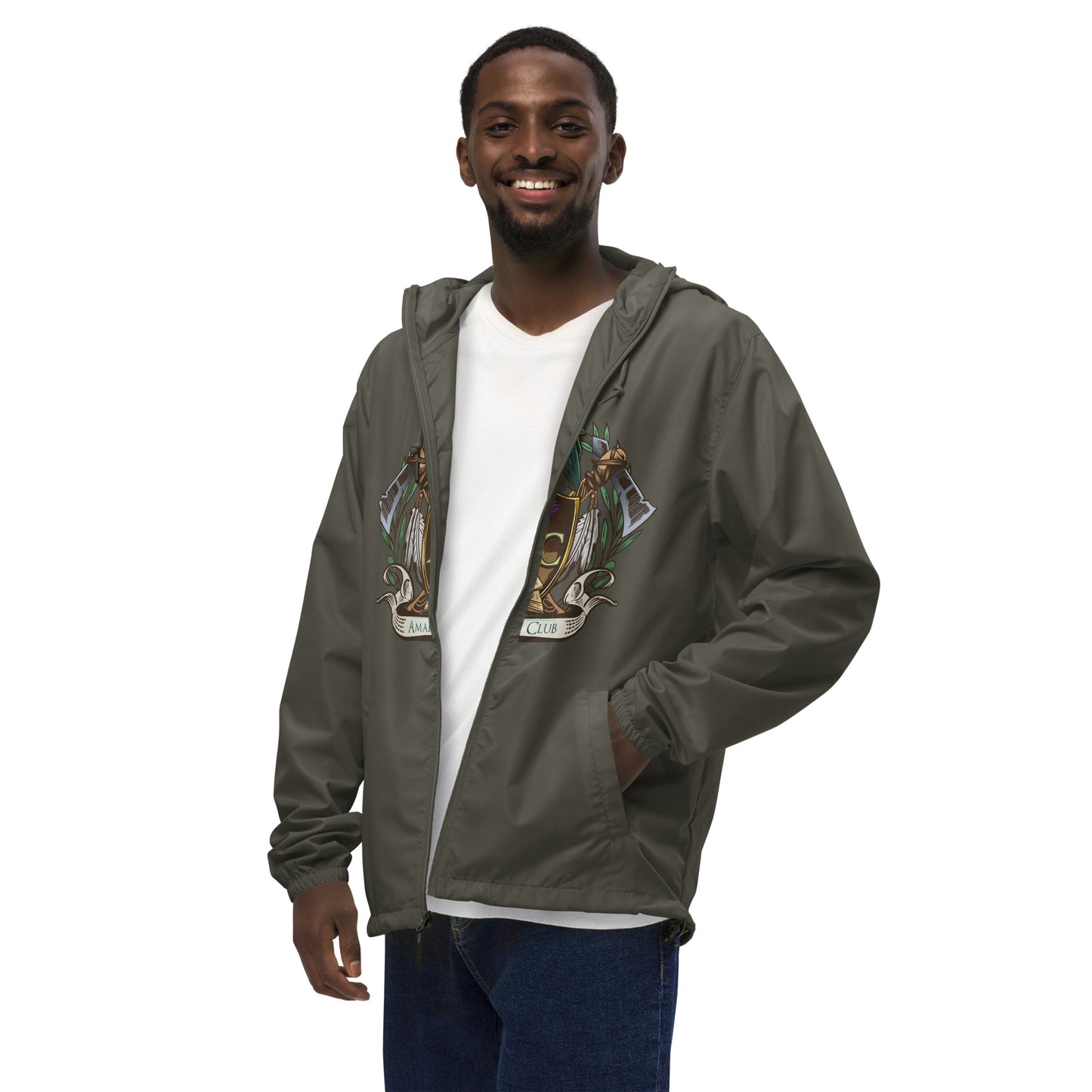 Unisex lightweight zip up windbreaker