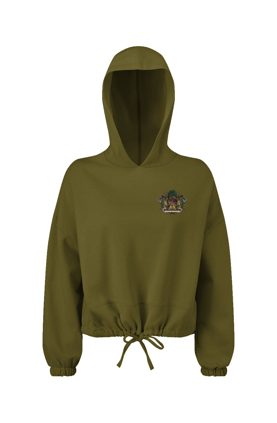 Ladies' Cropped Oversize Hooded Sweatshirt