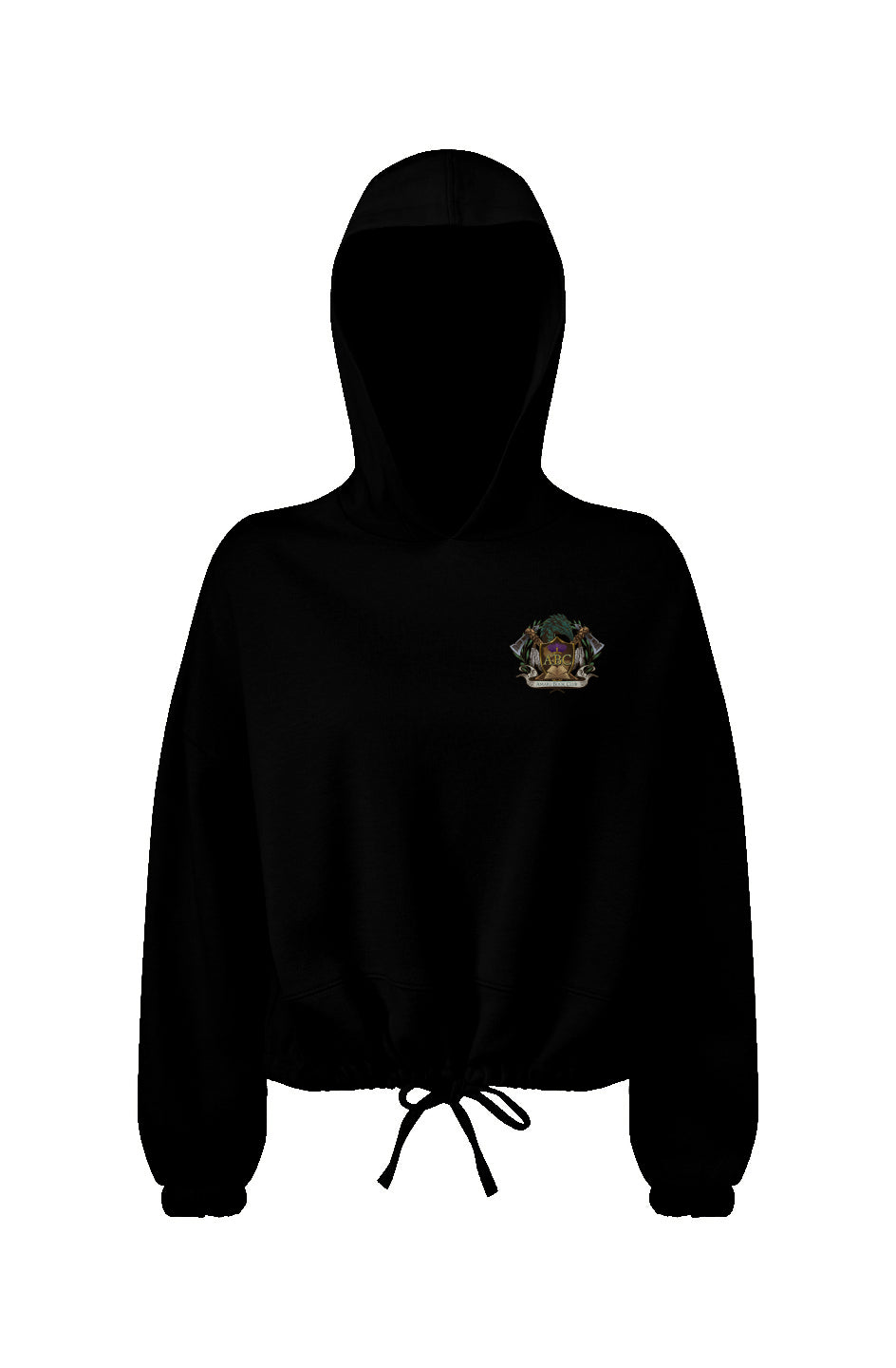 Ladies' Cropped Oversize Hooded Sweatshirt