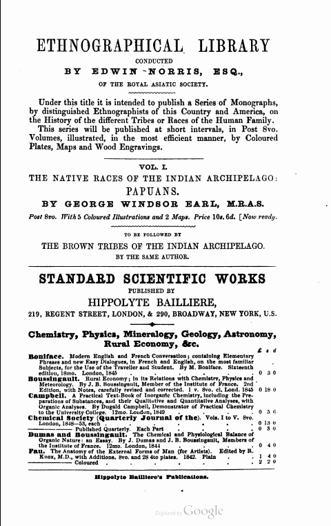 The Native Races of the Indian Archipela