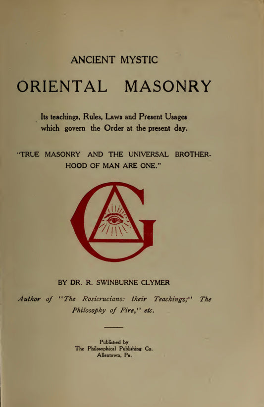 Ancient Mystic Oriental Masonry
