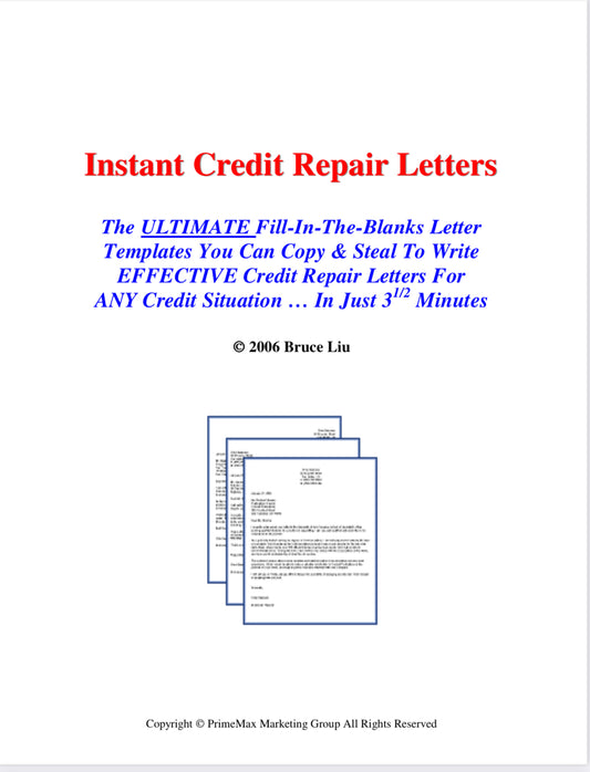 Instant Credit Repair Letters