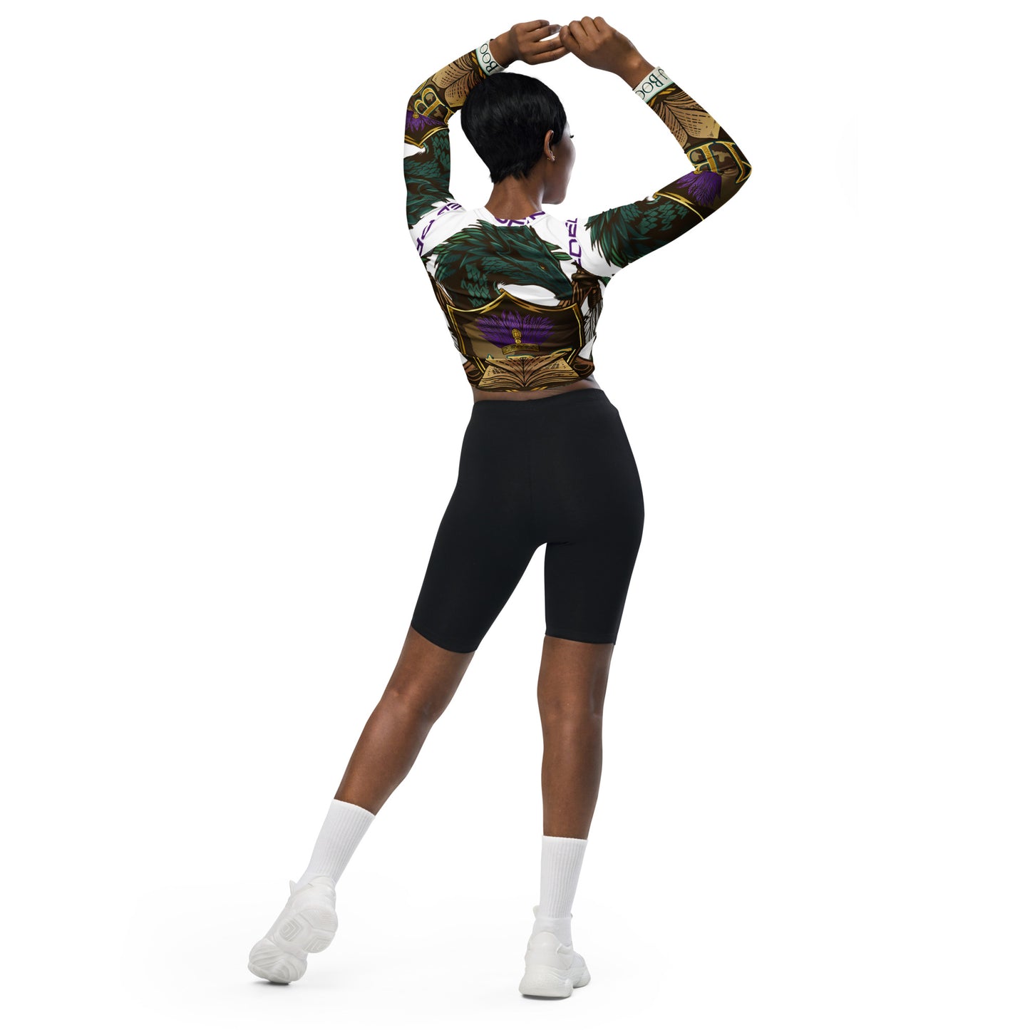 Amaru long-sleeve crop top