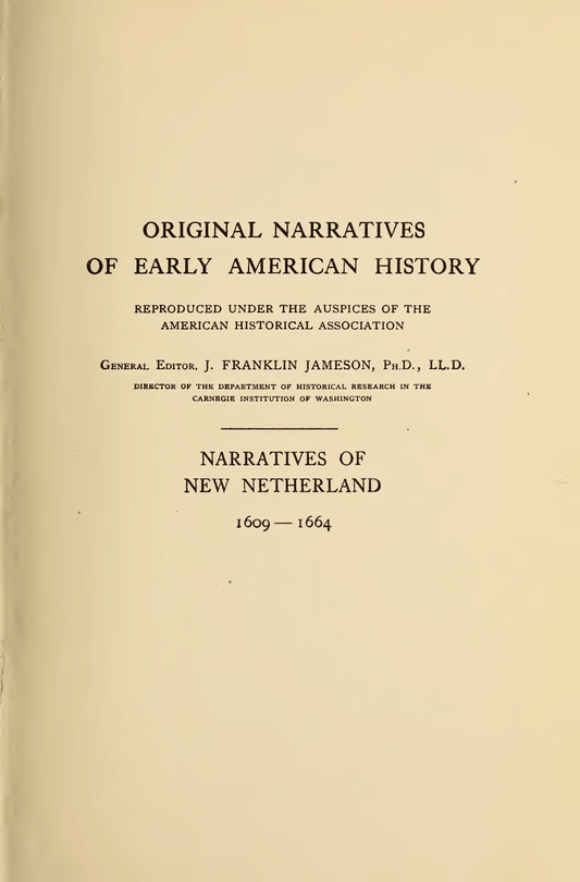 Original Narratives of Early American History