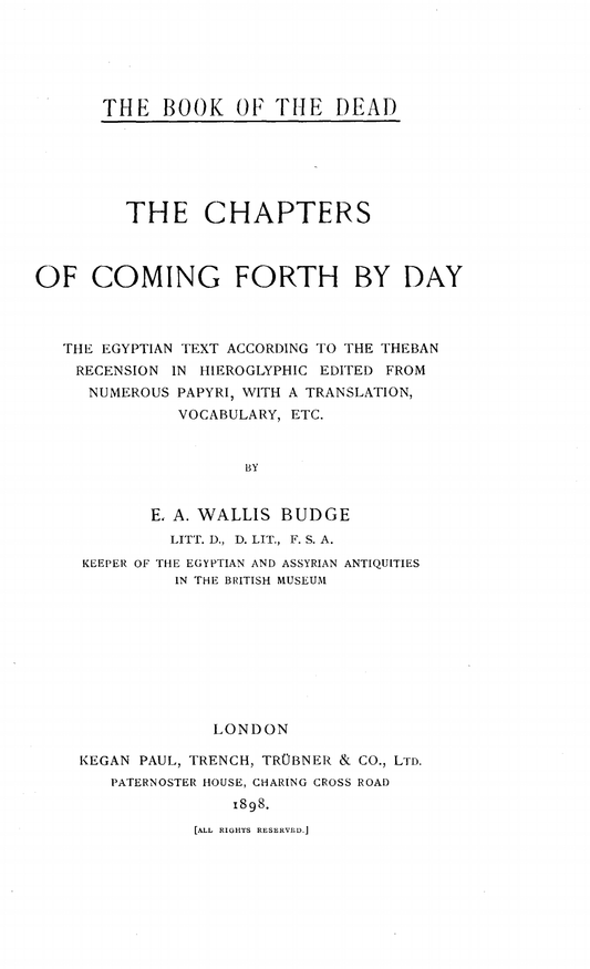 THE BOOK OF THE DEAD