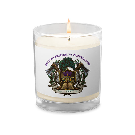Glass jar soy wax candle